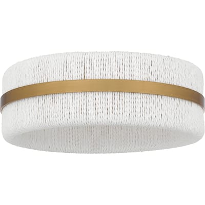 Maeve 2-Light Brushed Gold Flush Mount