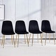 preview thumbnail 9 of 57, Modern Dining Room Kitchen Dining Chair with Black Metal Legs