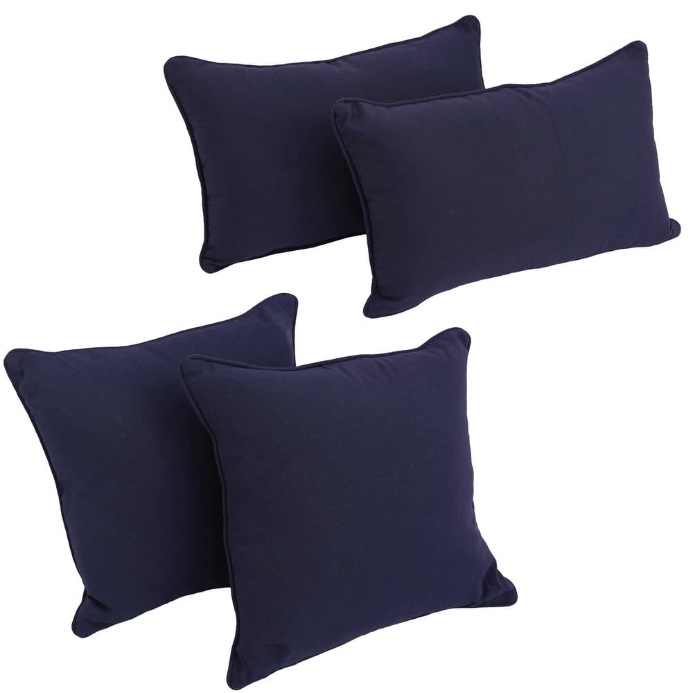 Delaney Twill 4-Piece Lumbar/Throw Pillow Set