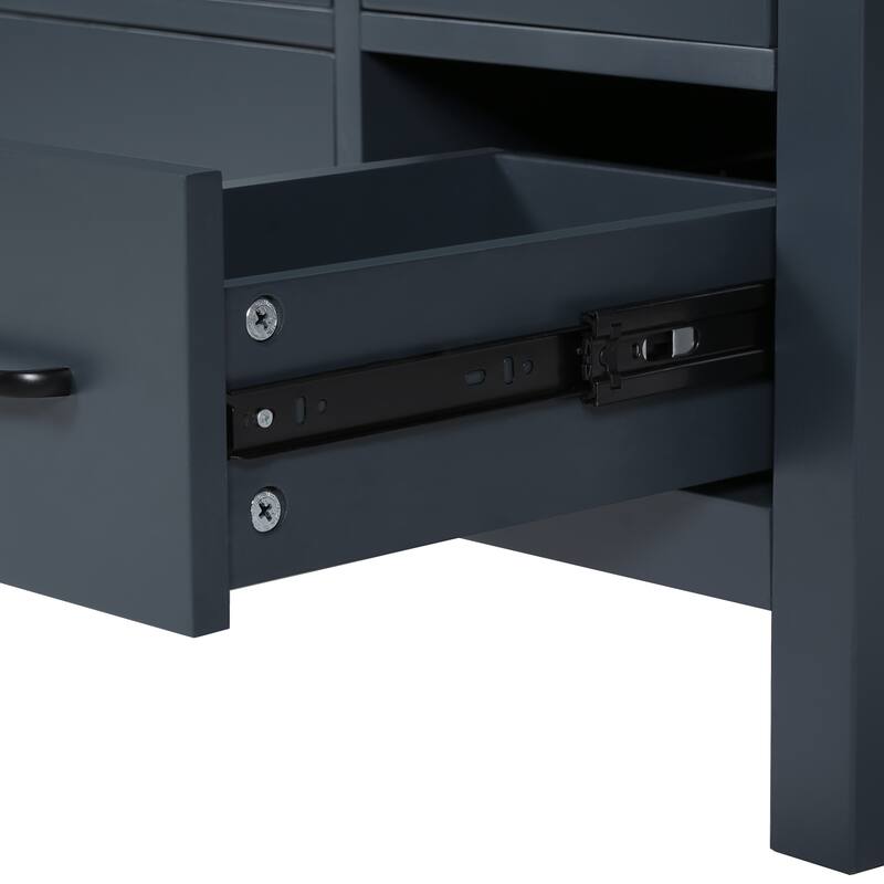 36" Bathroom Vanity with Ceramic Sink Combo, Abundant Storage Cabinet -2 Soft close doors and 5 drawers