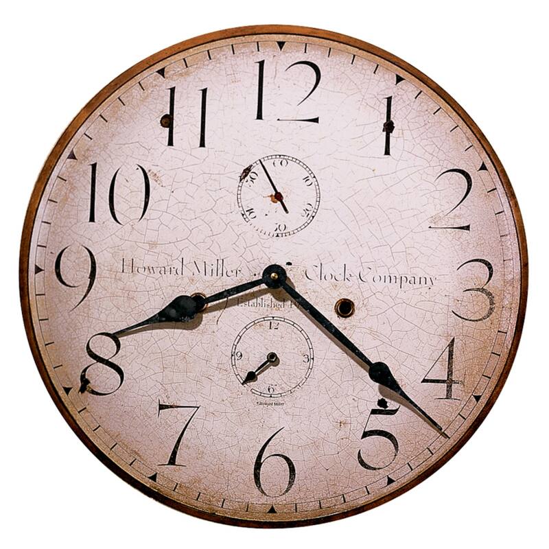 Howard Miller H. Miller 18 Inch Rustic, Industrial, Old World Style Distressed, Round Wall Clock