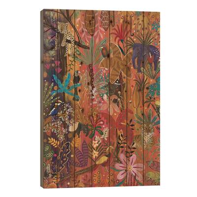 Welcome To Paradise Print On Wood by Magali Modoux - Multi-Color