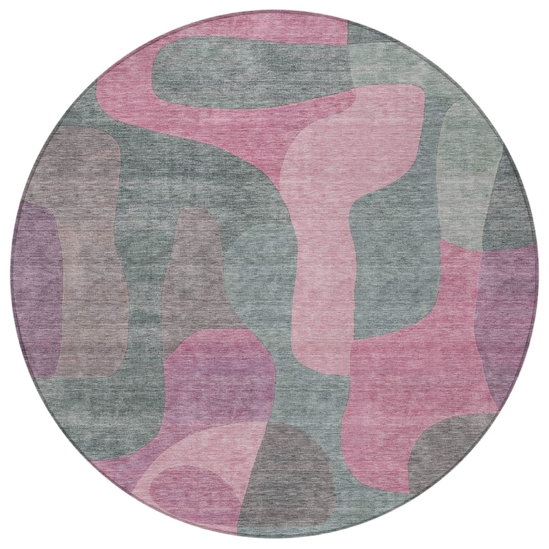 HomeRoots Abstract Transitional Rectangle Outdoor Rug