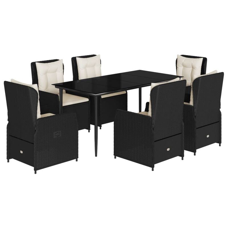 vidaXL Garden Dining Set Black - 31.5 x 63.0 x 29.1 in