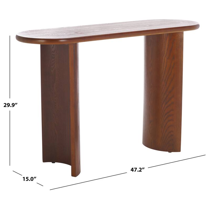 SAFAVIEH Koka Oval Top Console Table, Fully Assembled - 47"W x 15"D x 30"H