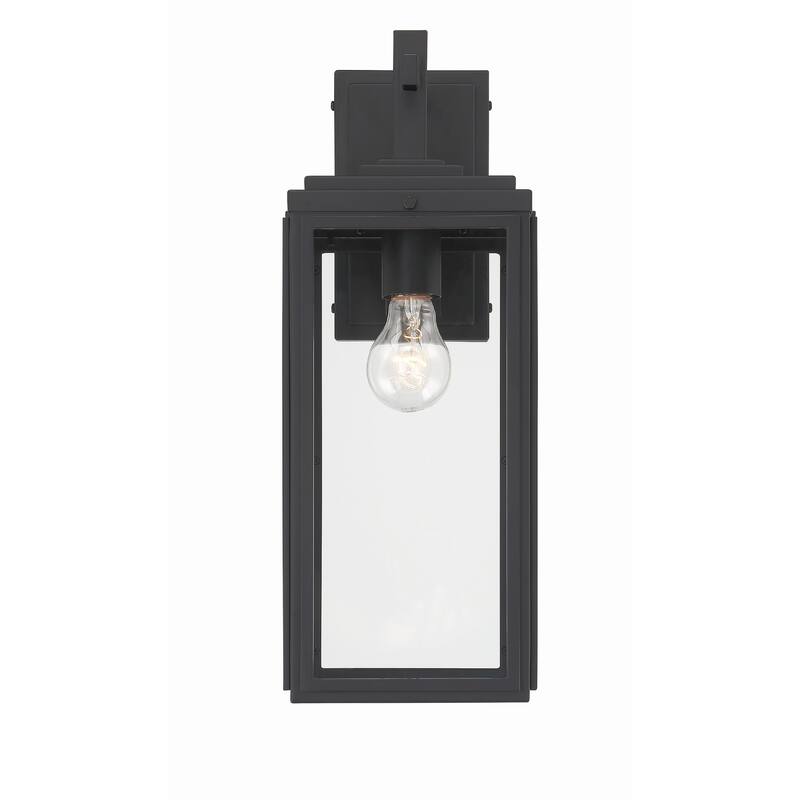 Byron 1 Light Matte Black Outdoor Wall Mount - 6.5"W x 17"H x 7.75"D - 6.5"W x 17"H x 7.75"D