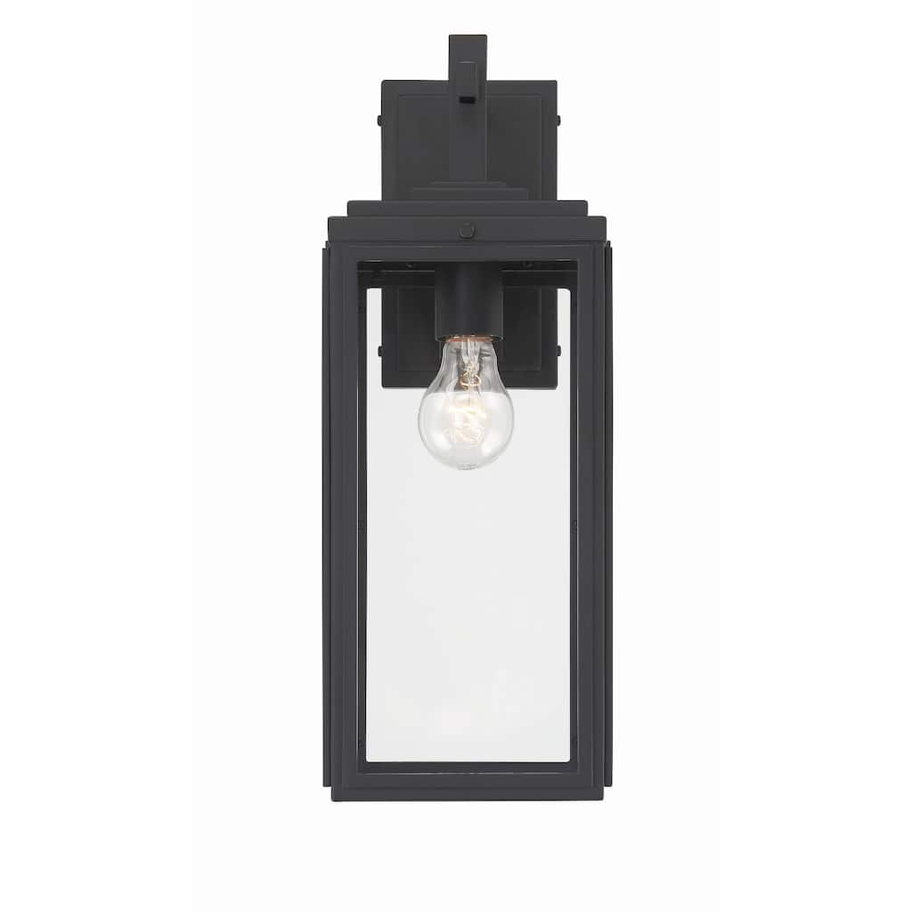 Byron 1 Light Matte Black Outdoor Wall Mount - 6.5"W x 17"H x 7.75"D