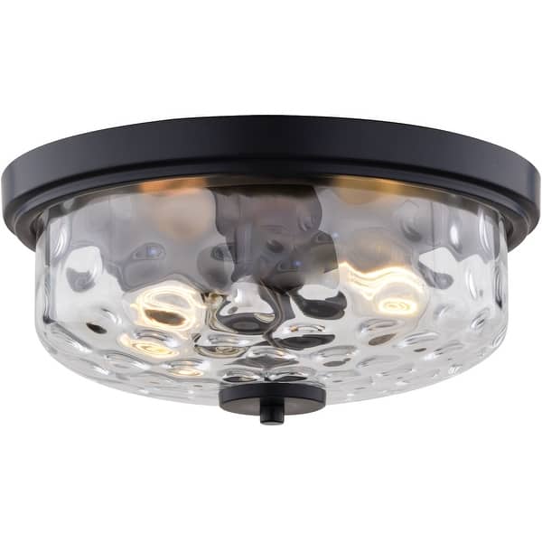 slide 2 of 11, Vaxcel Lighting C0335 Northlake 2 Light 13" Wide Flush Mount Bowl Matte Black