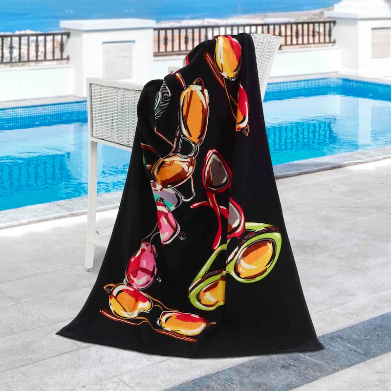 Nicole Miller Colorful Shades Beach Towel - Beach Towel