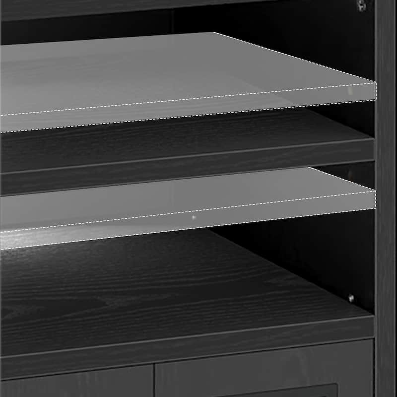 Farmhouse Corner TV Stand Entertainment Center Media Console for TVs up to 55" with Power Outlet
