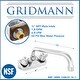 preview thumbnail 4 of 15, Commercial Wall Mount Sink Faucets 4in Center w Swivel Spouts NSF