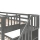 preview thumbnail 23 of 40, Twin-Over-Full Bunk Bed Storage Bed Frame with Stairway, Drawer, Storage and Guard Rail for Bedroom, Dorm, for Adults