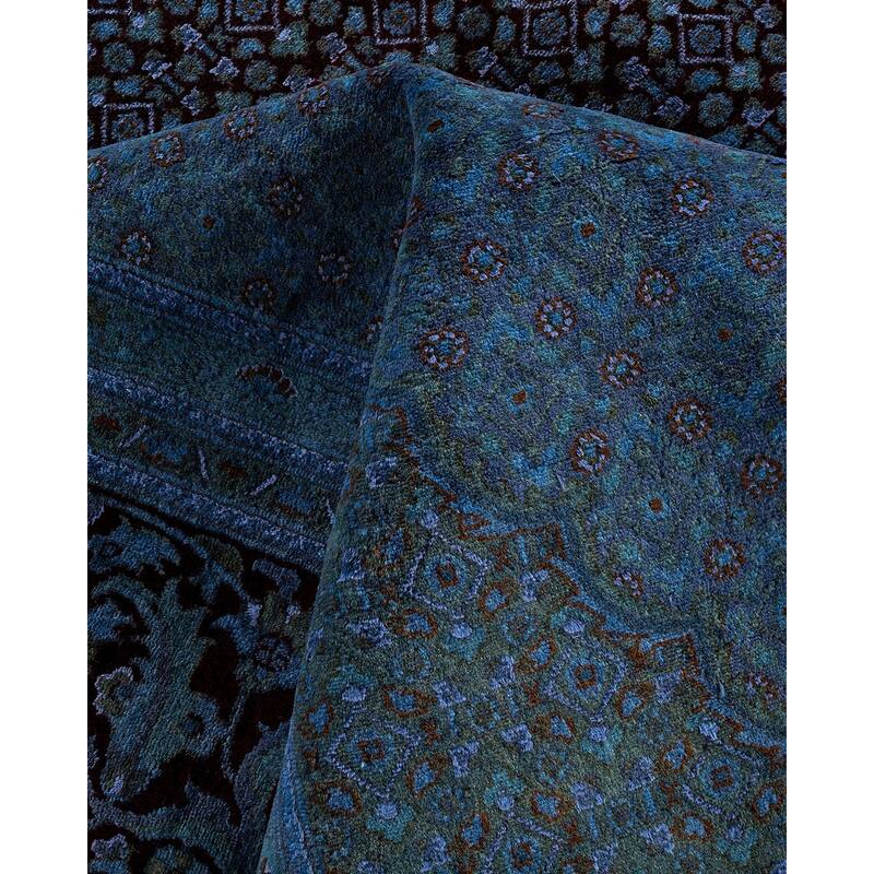 Fine Vibrance One-of-a-Kind Hand-Knotted Area Rug - Blue, 10' 3" x 15' 1" - 10' 3" x 15' 1"