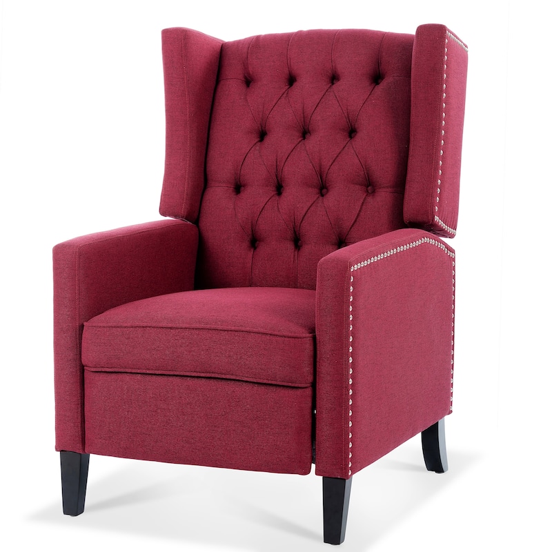Christopher Knight Home Upholstered Wing Back Push Recliner Chair