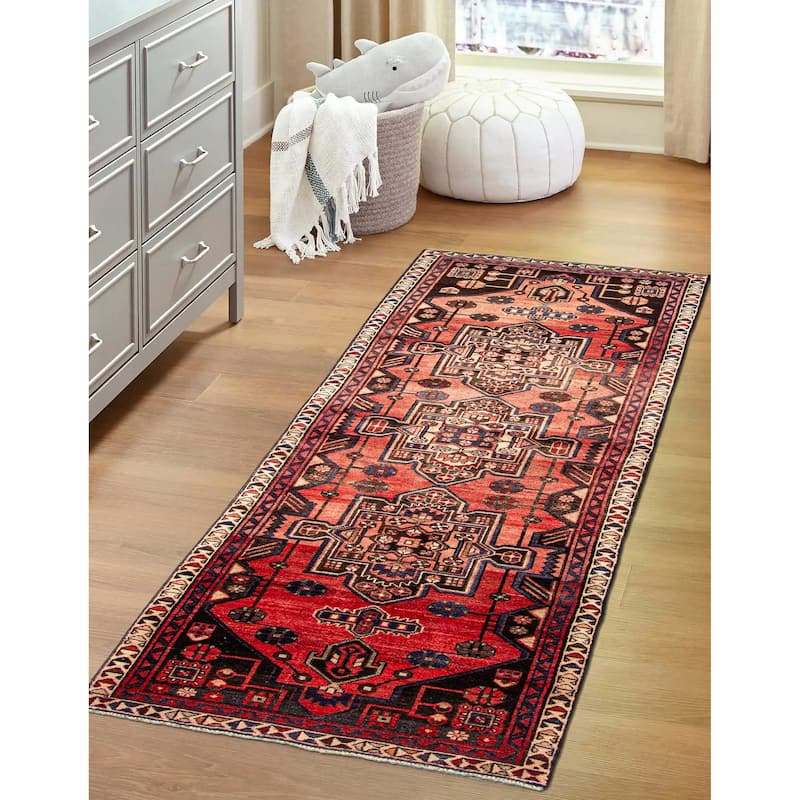 ECARPETGALLERY Hand-knotted Konya Anatolian Red Wool Rug - 3'1 x 9'7