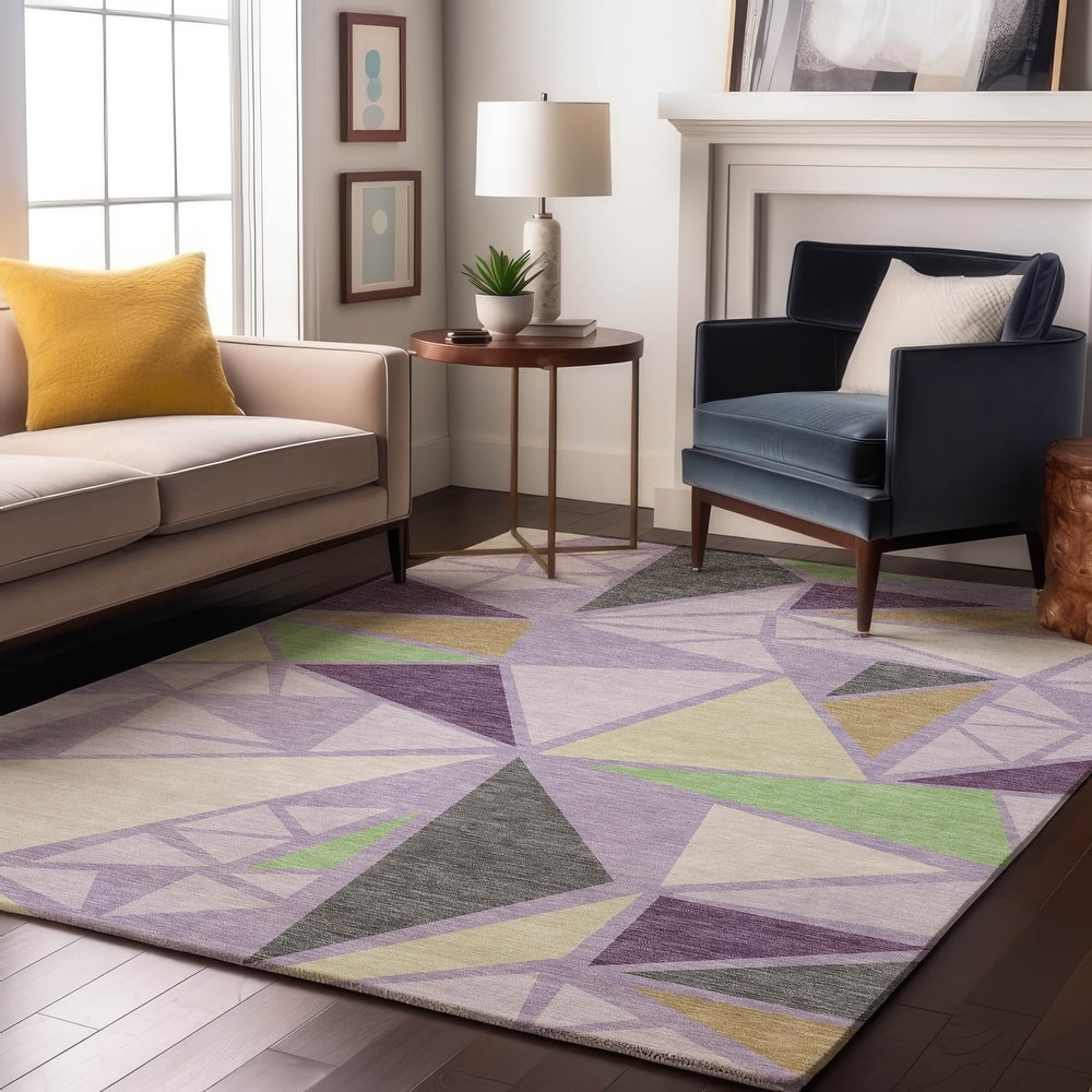 Premium Washable Super Soft Contemporary Mosaic Mayfield Rug
