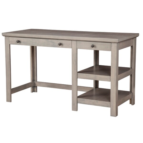 Origins by Alpine Ashville Wood Desk in Smokey Gray. Opens flyout.