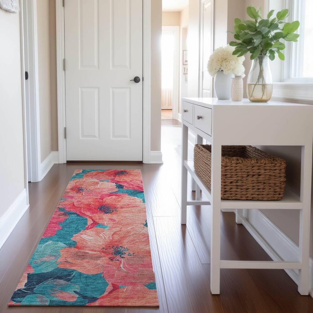 Premium Washable Super Soft Contemporary Floral Mayfield Rug
