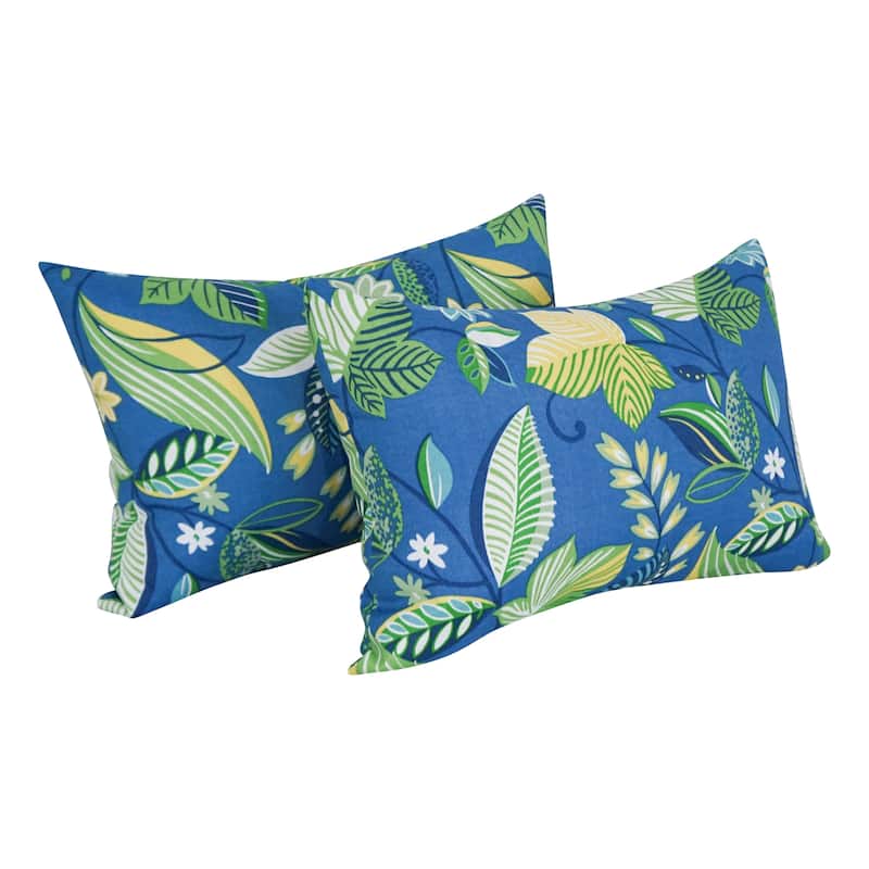 19-inch by 11-inch Outdoor Throw Pillows (Set of 2, Multiple Patterns) - 19 x 11 - Skyworks Caribbean