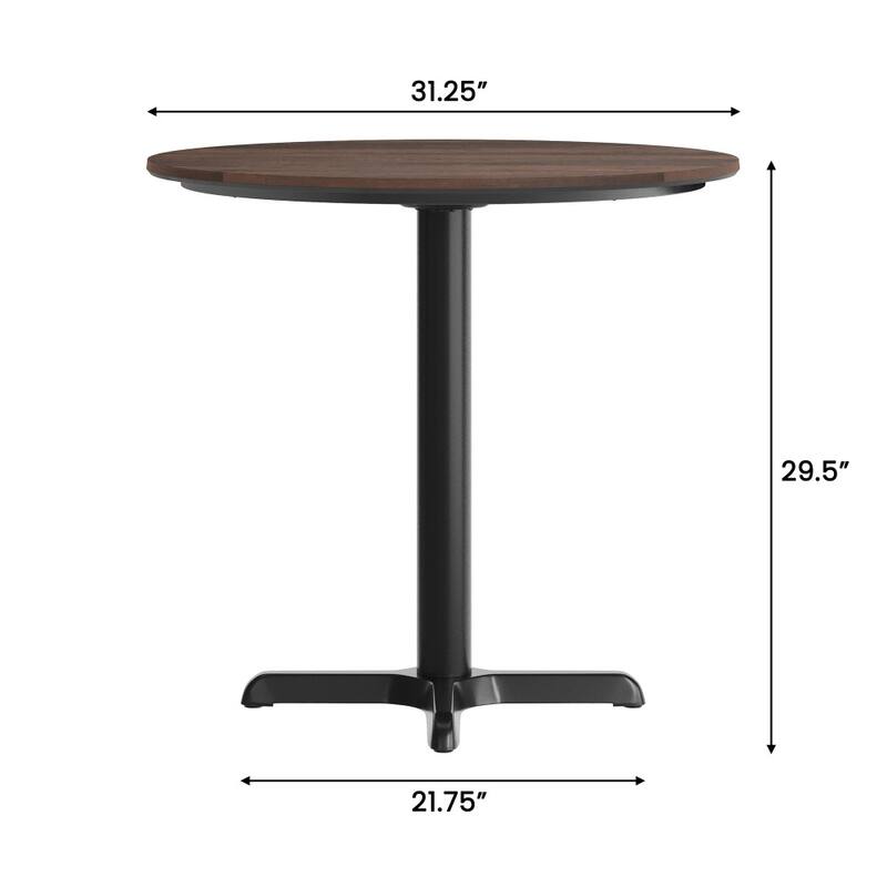 Commercial HPL Tabletop with Table Height Crisscross Base
