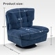 preview thumbnail 20 of 37, MCombo Swivel Accent Chair, Modern Tufted Upholstered Armless Chairs, Wide Seat Single Sofa Chair