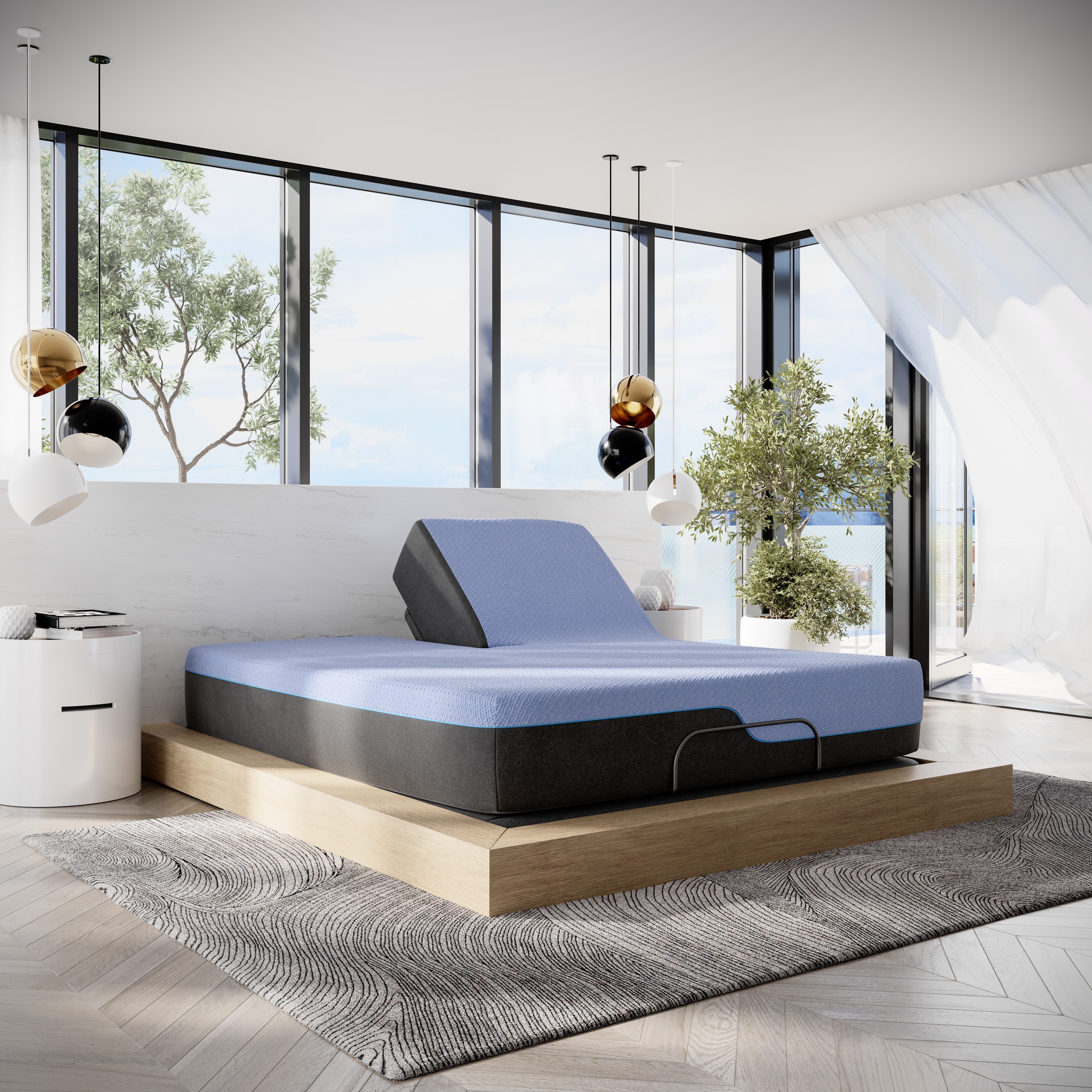 Bridgevine Home 12 inch Refresh Flex Head Latex Foam Hybrid Mattress and Adjustable Base Bundle On Sale Bed Bath Beyond 39613940