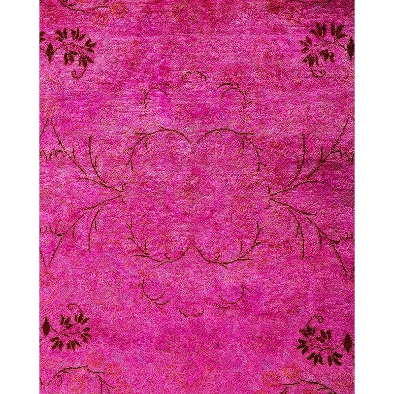 Overdyed, One-of-a-Kind Hand-Knotted Area Rug - Pink - 10' 1" x 17' 6"