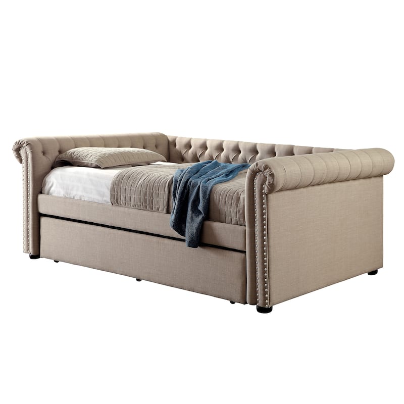 Furniture of America Filt Contemporary Daybed with Twin Trundle Set