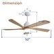 preview thumbnail 5 of 48, 52 Inch Lowe Profile Ceiling Fan with Light,3 CCT LED,Remote Control-Farmhouse, Modern, Contemporary - 52 inches