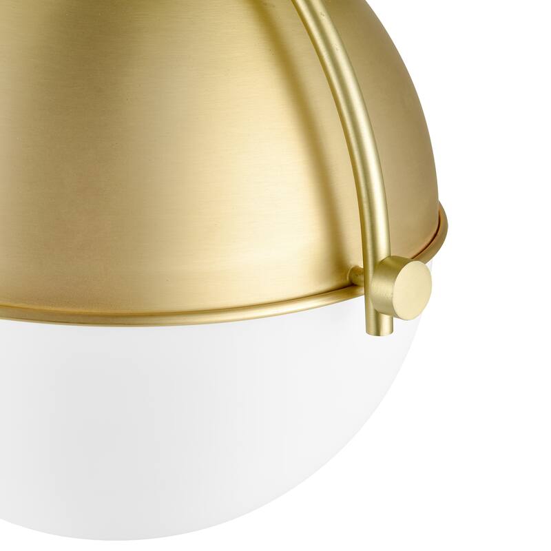 Light Society Sara Pendant Light - Brushed Brass/White