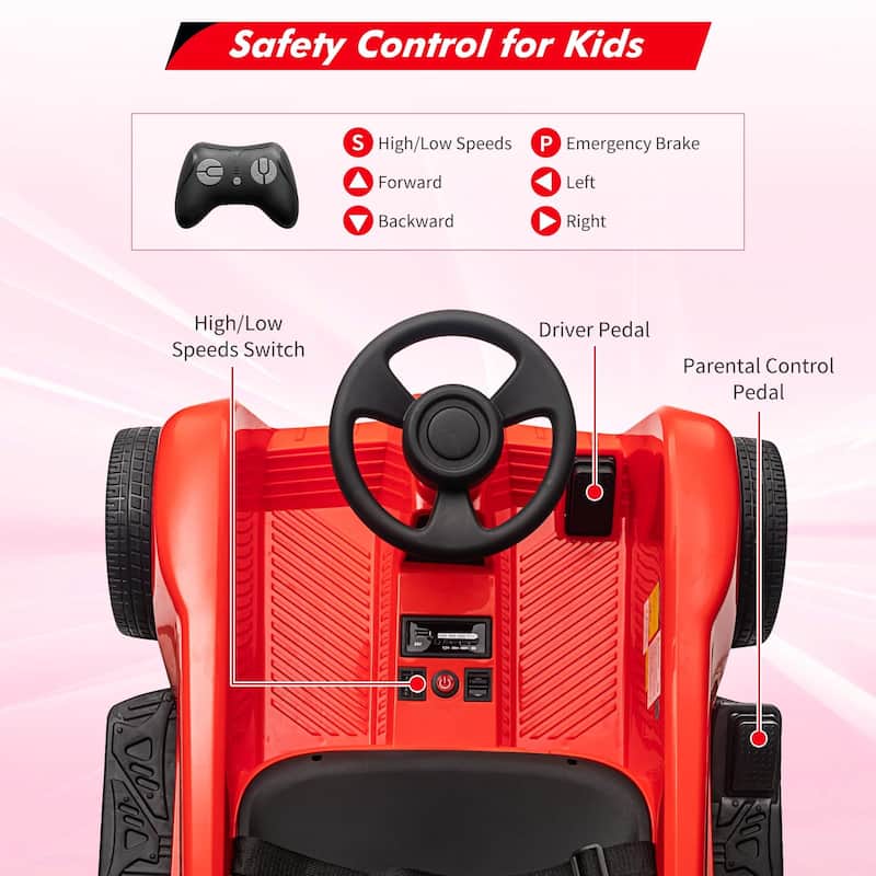 2 Seaters 4-Wheelers Electric Ride On Toy for Kids