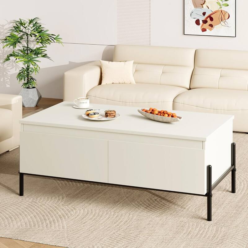 Rectangle Coffee Table with Storage Center