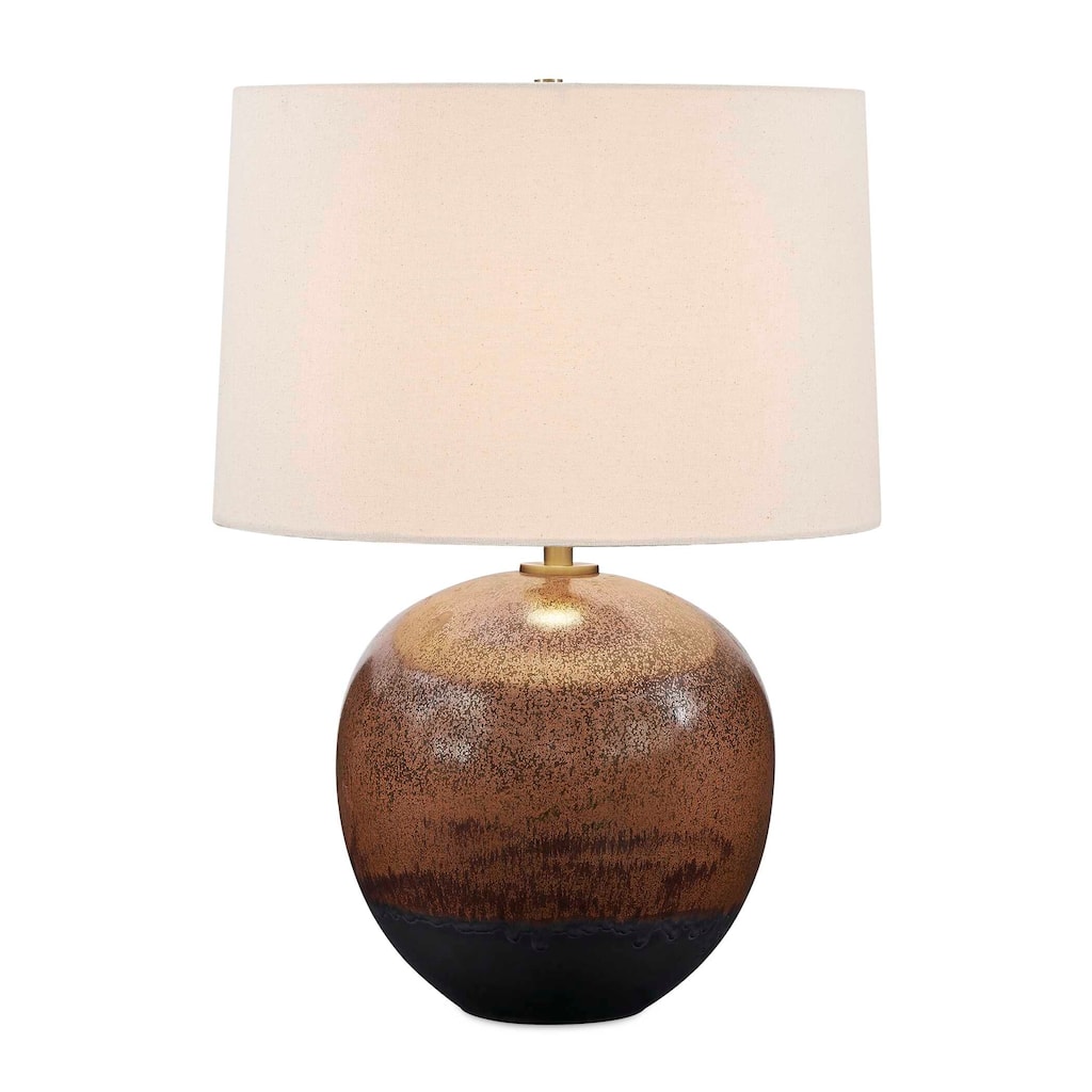 Uttermost Brownell Rust Brown Table Lamp - 17.00" W x 23.75" H x 17.00" D