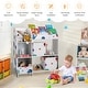 preview thumbnail 4 of 8, Costway Kids Toy and Book Organizer Children Wooden Storage Cabinet w/ - See Details