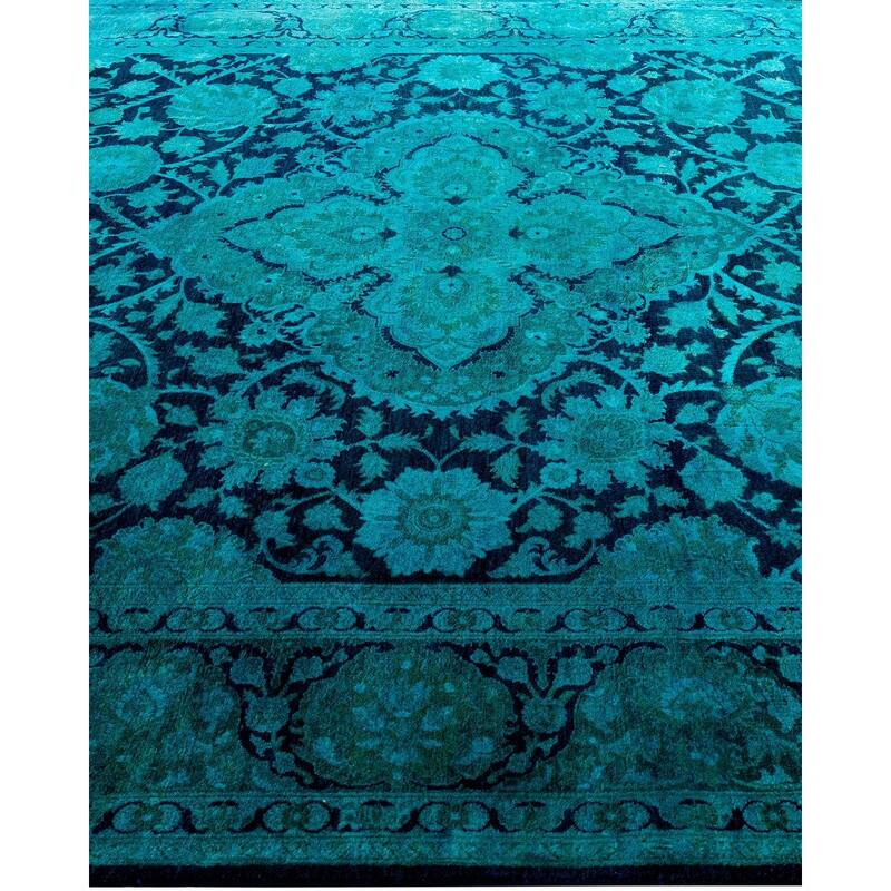 Fine Vibrance One-of-a-Kind Hand-Knotted Area Rug - Navy, 6' 1" x 8' 10" - 6' 1" x 8' 10"