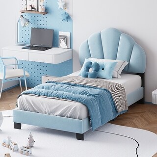 Kids Gift, Shell Shaped Platform Bed for Cute Little One - Twin
