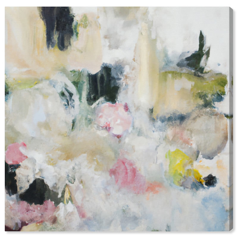 Wynwood Studio Abstract Surreal Blooms White and Farmhouse Wall Art Canvas Print