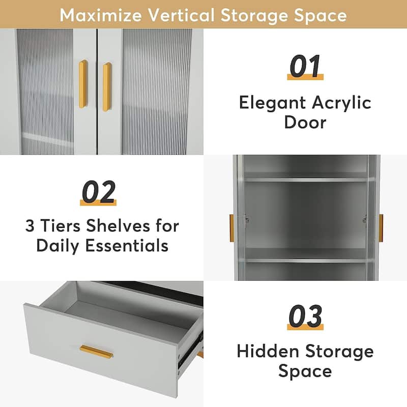 Freestanding Storage Cabinet for Living Room