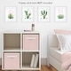 preview thumbnail 3 of 4, Sweet Jojo Designs Pink and Green Watercolor Cactus Floral Collection Wall Decor Art Prints (Set of 4) - Love Grows Here