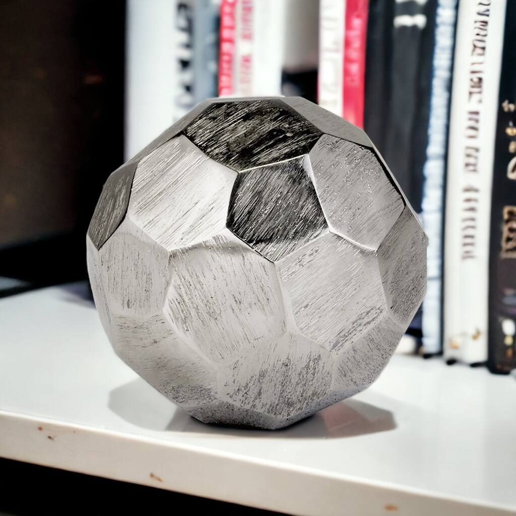 4" Rough Hewn Silver Sphere