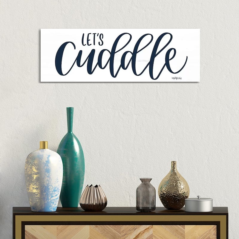iCanvas "Let's Cuddle" by Imperfect Dust Canvas Print - 12x36x1.5