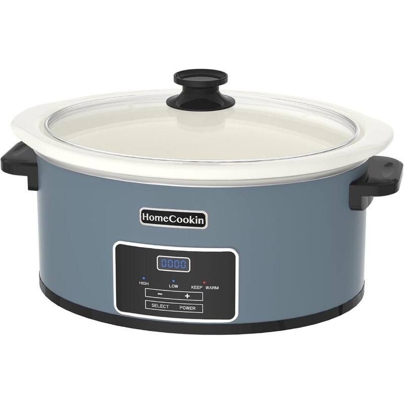 Multi-size Blue Digital Slow Cooker for Family Dinners