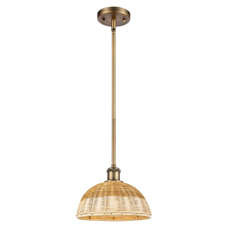 Innovations Lighting Endless Possibilities Ballston - Bristol Natural II - 1 Light 9" Stem Hung Mini Pendant - Brushed Brass