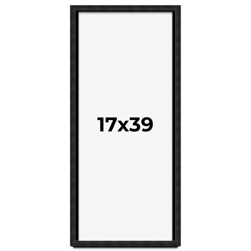 17x39 Shadow Box Black Rustic Barnwood Display Frame | 1.125 Inch