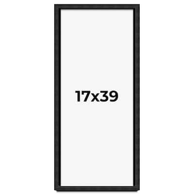 17x39 Shadow Box Black Rustic Barnwood Display Frame | 1.125 Inch
