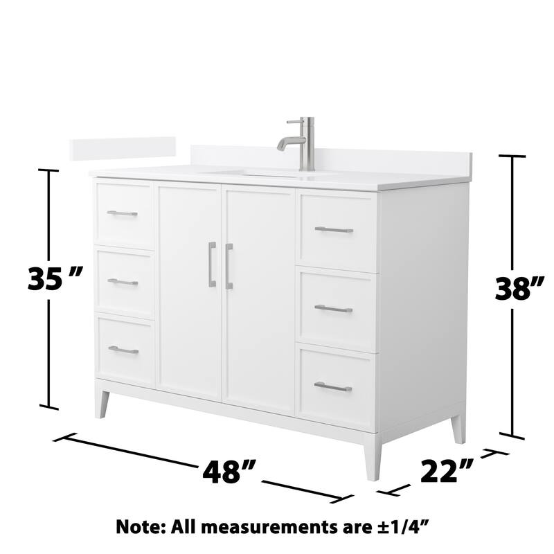Wyndham Collection WCH717148S-QTZ-UNSMXX Elan 48" Free Standing Single