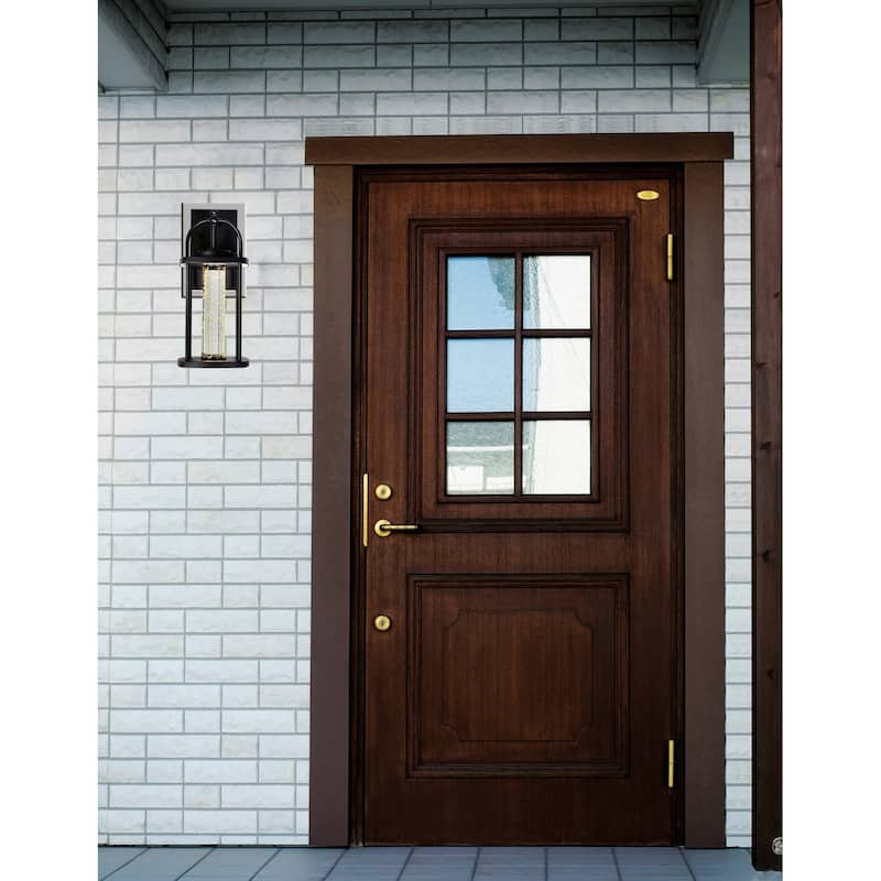 Greenwood LED Black Outdoor Wall Lantern