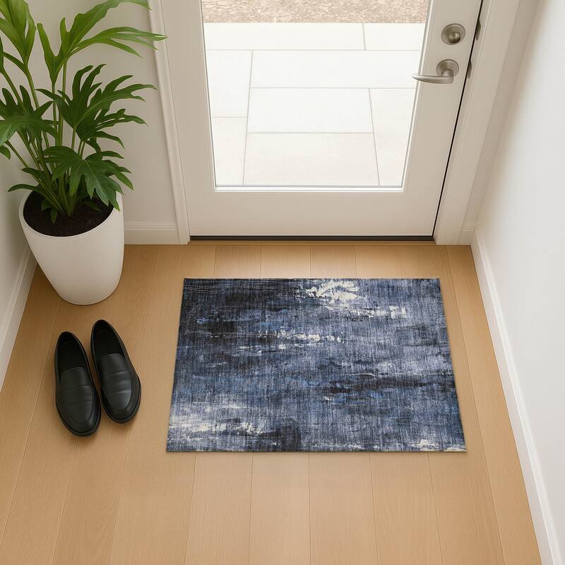 Premium Washable Super Soft Abstract Ombre Mayfield Rug - Blue - 1'8" x 2'6"
