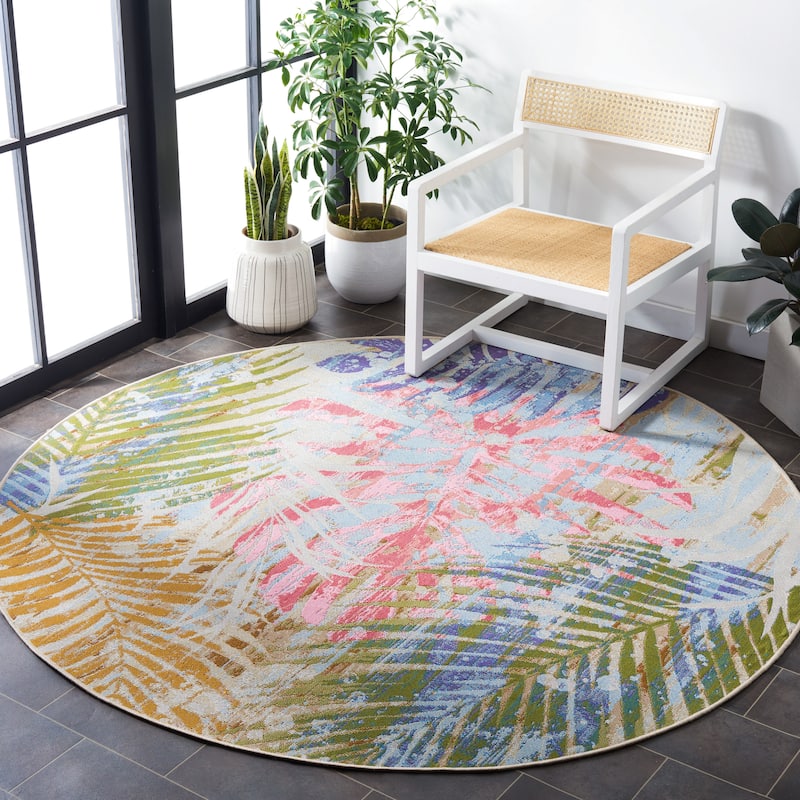 SAFAVIEH Summer Elya Tropical Indoor/ Outdoor Waterproof Rug