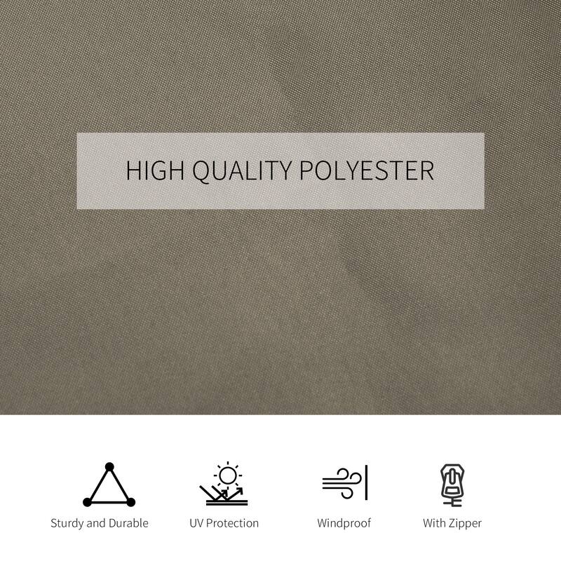 Outsunny 9.84' x 11.8' Gazebo Sidewall Set with Hooks/C-Rings